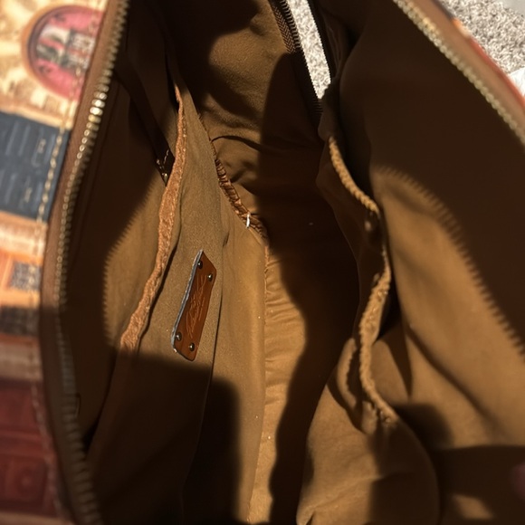 Patricia Nash Brown Architectural Print Backpack - Picture 6 of 7